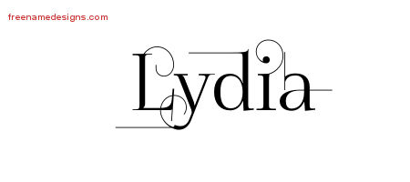 Decorated Name Tattoo Designs Lydia Free
