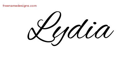 Cursive Name Tattoo Designs Lydia Download Free