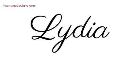 Classic Name Tattoo Designs Lydia Graphic Download