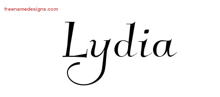 Elegant Name Tattoo Designs Lydia Free Graphic