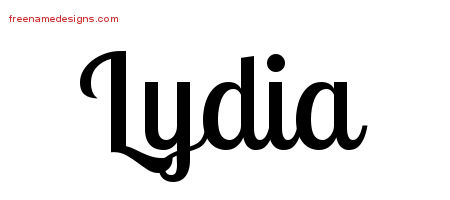 Handwritten Name Tattoo Designs Lydia Free Download