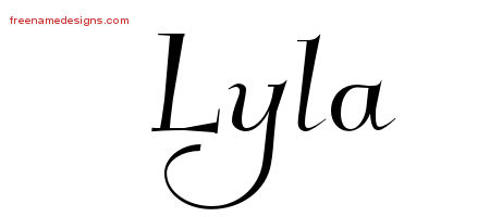 Elegant Name Tattoo Designs Lyla Free Graphic