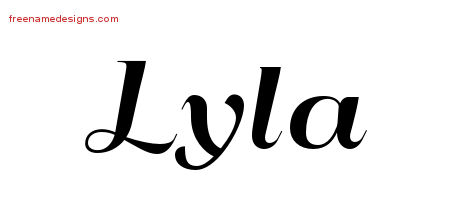 Art Deco Name Tattoo Designs Lyla Printable