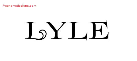 Flourishes Name Tattoo Designs Lyle Graphic Download