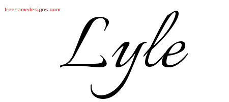 Calligraphic Name Tattoo Designs Lyle Free Graphic