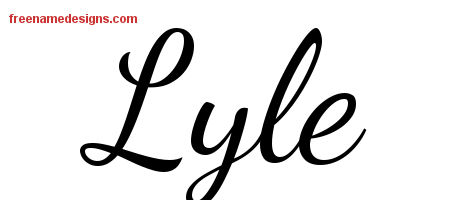 Lively Script Name Tattoo Designs Lyle Free Download