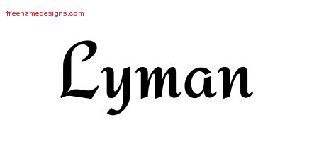 Calligraphic Stylish Name Tattoo Designs Lyman Free Graphic