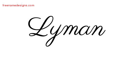Classic Name Tattoo Designs Lyman Printable
