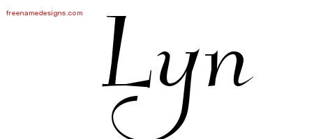 Elegant Name Tattoo Designs Lyn Free Graphic
