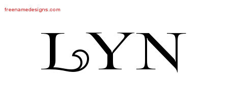 Flourishes Name Tattoo Designs Lyn Printable