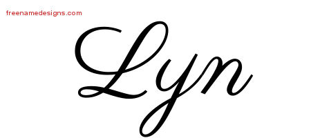 Classic Name Tattoo Designs Lyn Graphic Download