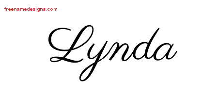 Classic Name Tattoo Designs Lynda Graphic Download
