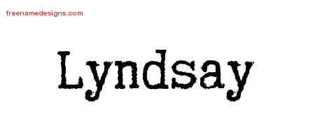 Typewriter Name Tattoo Designs Lyndsay Free Download