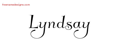Elegant Name Tattoo Designs Lyndsay Free Graphic