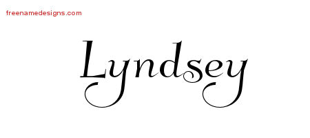 Elegant Name Tattoo Designs Lyndsey Free Graphic