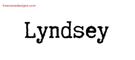 Typewriter Name Tattoo Designs Lyndsey Free Download