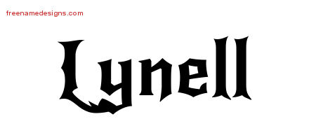 Gothic Name Tattoo Designs Lynell Free Graphic