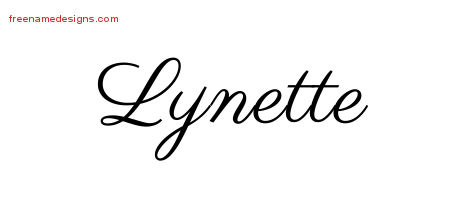 Classic Name Tattoo Designs Lynette Graphic Download
