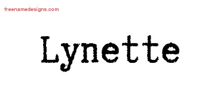 Typewriter Name Tattoo Designs Lynette Free Download