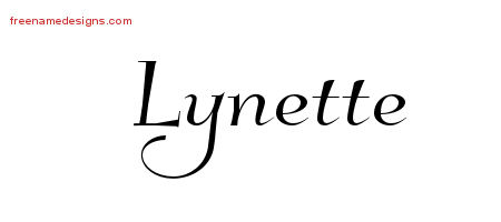 Elegant Name Tattoo Designs Lynette Free Graphic