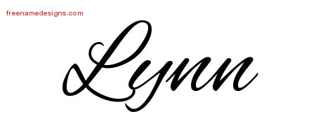 Cursive Name Tattoo Designs Lynn Free Graphic