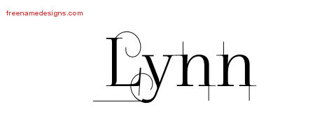 Decorated Name Tattoo Designs Lynn Free Lettering