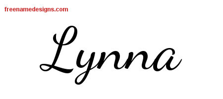 Lively Script Name Tattoo Designs Lynna Free Printout