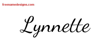 Lively Script Name Tattoo Designs Lynnette Free Printout