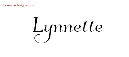 Elegant Name Tattoo Designs Lynnette Free Graphic