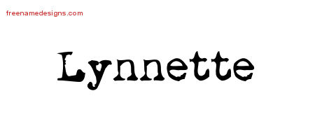 Vintage Writer Name Tattoo Designs Lynnette Free Lettering