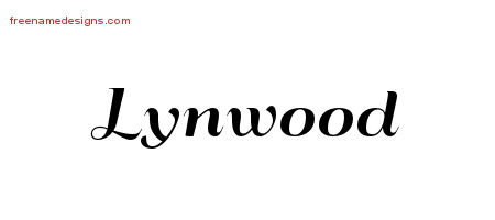 Art Deco Name Tattoo Designs Lynwood Graphic Download