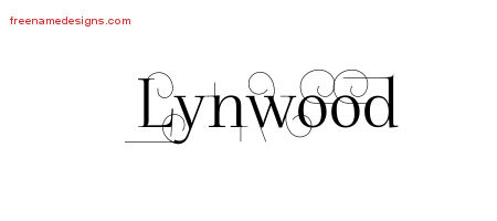 Decorated Name Tattoo Designs Lynwood Free Lettering