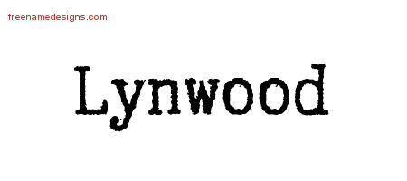 Typewriter Name Tattoo Designs Lynwood Free Printout