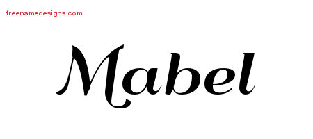 Art Deco Name Tattoo Designs Mabel Printable