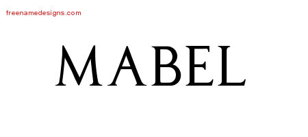 Regal Victorian Name Tattoo Designs Mabel Graphic Download