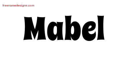 Groovy Name Tattoo Designs Mabel Free Lettering