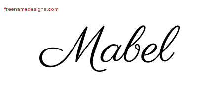 Classic Name Tattoo Designs Mabel Graphic Download