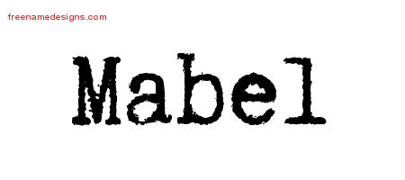 Typewriter Name Tattoo Designs Mabel Free Download