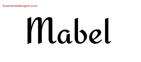 Calligraphic Stylish Name Tattoo Designs Mabel Download Free