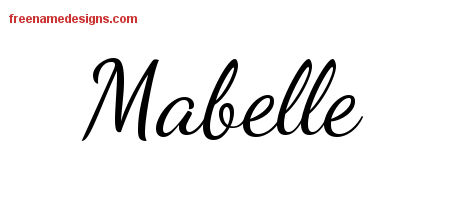 Lively Script Name Tattoo Designs Mabelle Free Printout