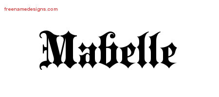 Old English Name Tattoo Designs Mabelle Free