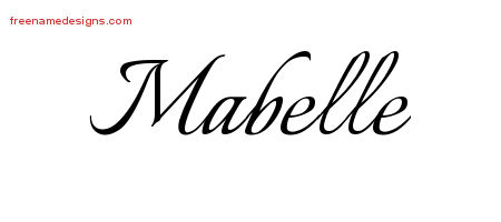 Calligraphic Name Tattoo Designs Mabelle Download Free