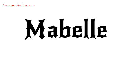 Gothic Name Tattoo Designs Mabelle Free Graphic
