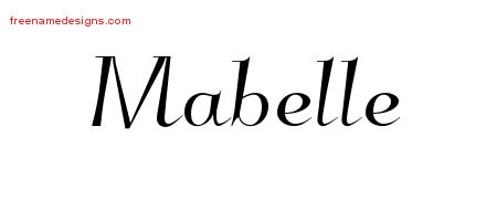 Elegant Name Tattoo Designs Mabelle Free Graphic