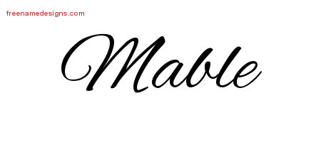 Cursive Name Tattoo Designs Mable Download Free