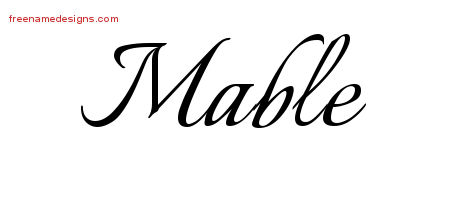 Calligraphic Name Tattoo Designs Mable Download Free