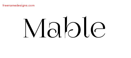 Vintage Name Tattoo Designs Mable Free Download