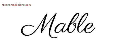 Classic Name Tattoo Designs Mable Graphic Download