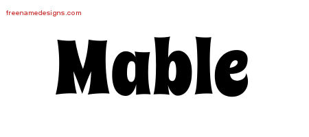 Groovy Name Tattoo Designs Mable Free Lettering