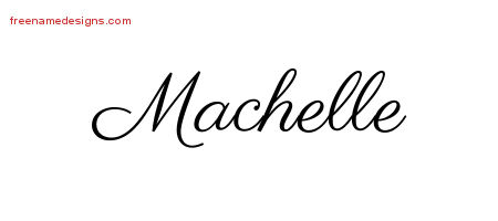 Classic Name Tattoo Designs Machelle Graphic Download
